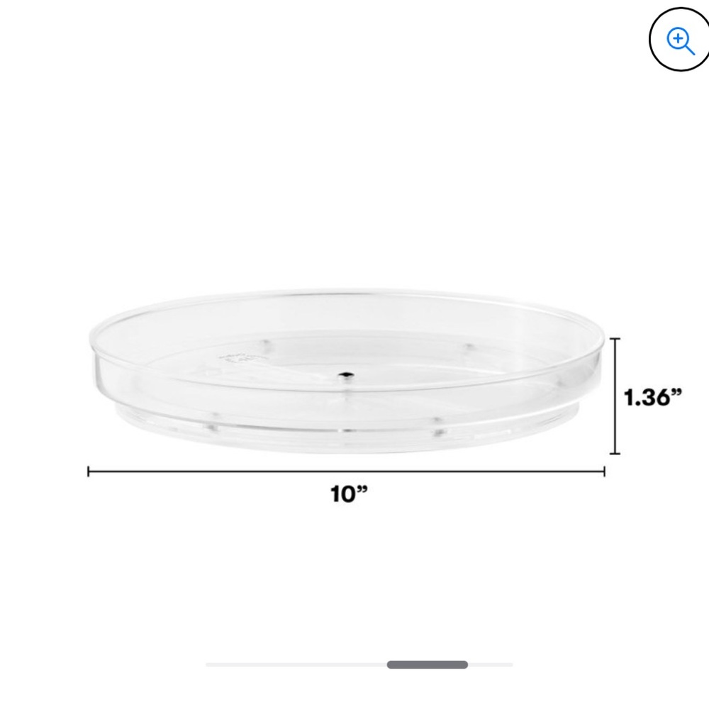 Brand new - The Home Edit plastic modular organization turntable 10 inch